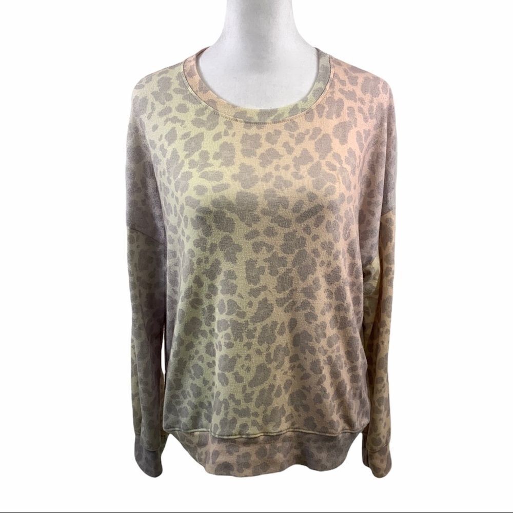 Sundry Leopard Cozy Sweatshirt Size 1 (S)